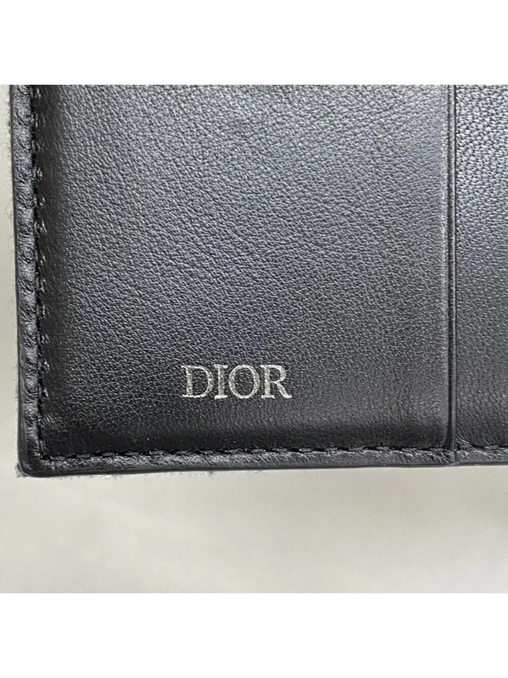 Dior Bill Purse Oblique Canvas Black Silver Wallet